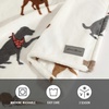 image:imageEddie Bauer  Plush Twin Blanket Striped amp Soft Blanket for Bed or CouchDogs With Scarves Grey