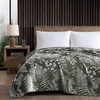 image:imageEddie Bauer  Plush Twin Blanket Striped amp Soft Blanket for Bed or CouchFern Garden Green