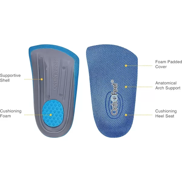 Women's 3/4 Length Orthotic Insoles for Plantar Fasciitis and Foot Pain - Orthofeet