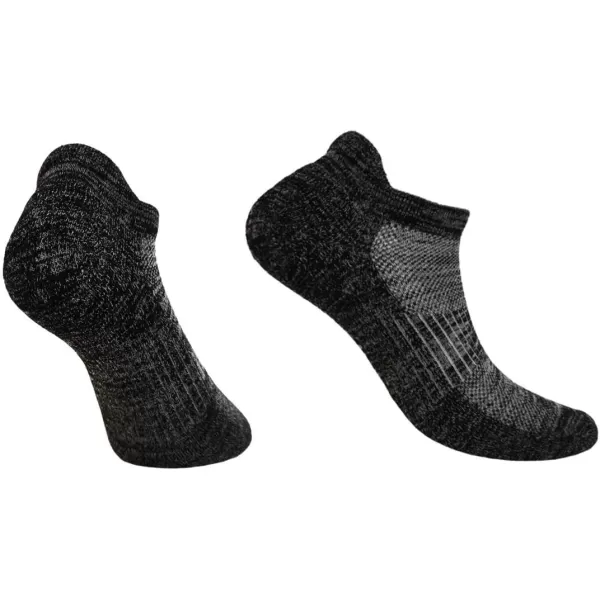 Orthofeet Low Cut Non-Binding Non-Constrictive Circulation Seam Free Black Socks, 3 Pack