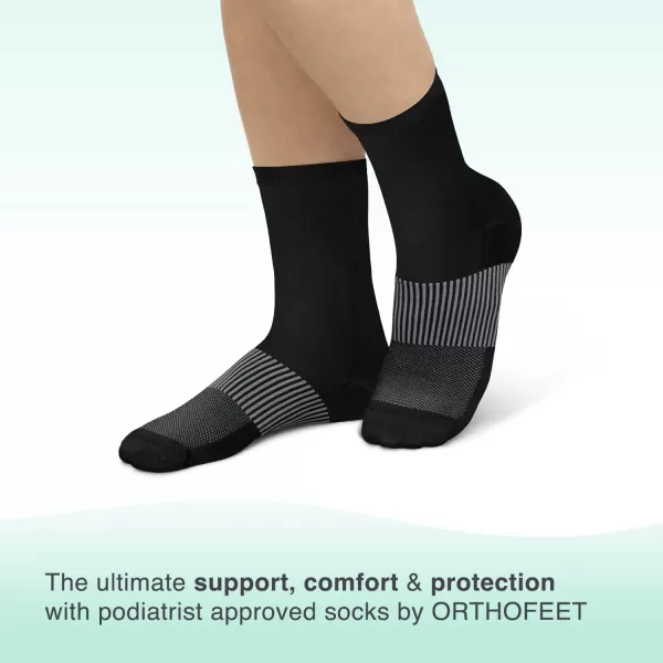 Orthofeet Mid-Calf Compression Sock - 18-25 mmHg - Ideal Support for Medical Needs, Nurses, Pregnancy, and Travel