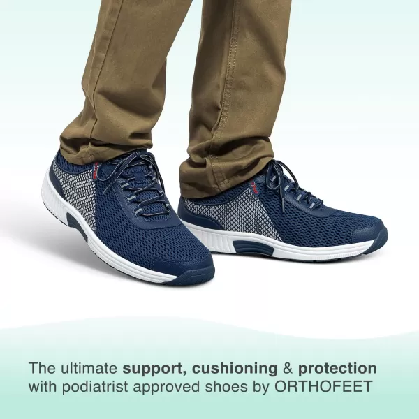 Orthofeet Men's Edgewater Walking Shoe, Athletic