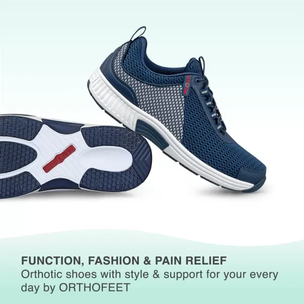 Orthofeet Men's Edgewater Walking Shoe, Athletic