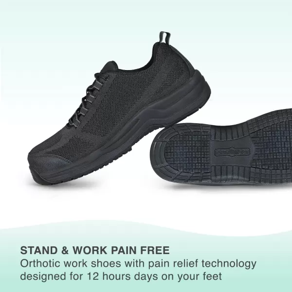 Orthofeet Men's Orthopedic Comp-Toe Cobalt Work Shoes