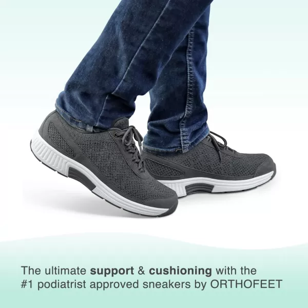 Orthofeet Men's Orthopedic Knit Lava Sneakers