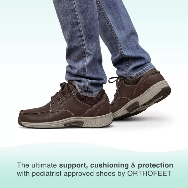 Orthofeet Men's Orthopedic Leather Leo Casual Shoes