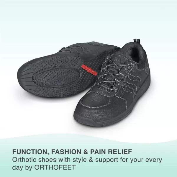 Orthofeet Men's Orthopedic Leather Pacific Palisades Sneakers