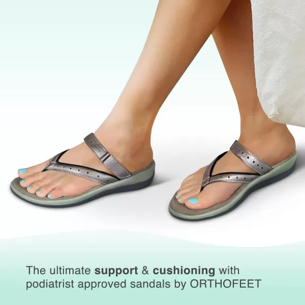 Orthofeet Women's Orthopedic Fabric Gaya Flip Flop Sandals