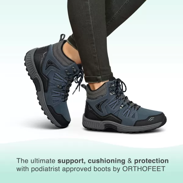 Orthofeet Women's Orthopedic Leather Dakota Hiking Boots