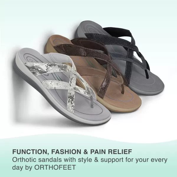 Orthofeet Women's Orthopedic Soft Microfiber Clio Sandals