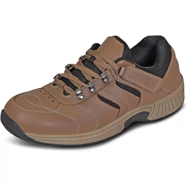 Orthofeet Men's Orthopedic Leather No-Tie Sneakers Shreveport