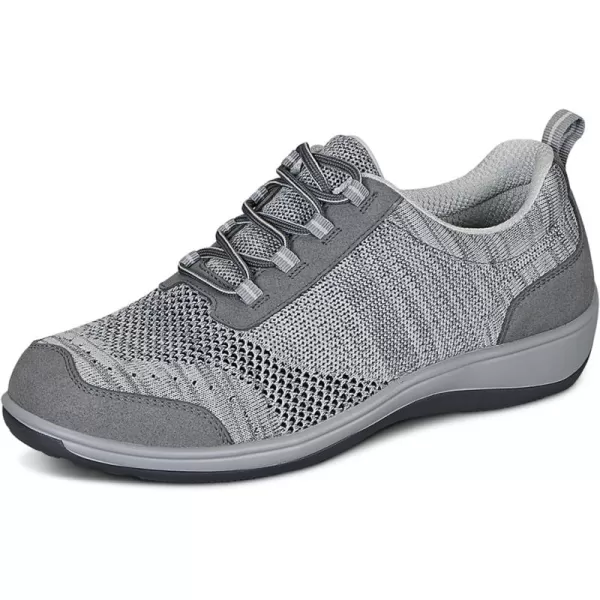 Orthofeet Orthopedic Grey Knit Palma Casual Women's Shoes