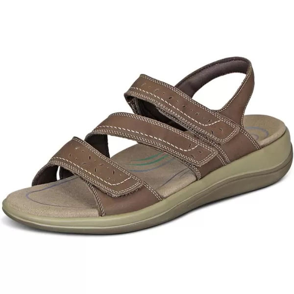 Orthofeet Women's Orthopedic Leather Adjustable Naxos Sandals