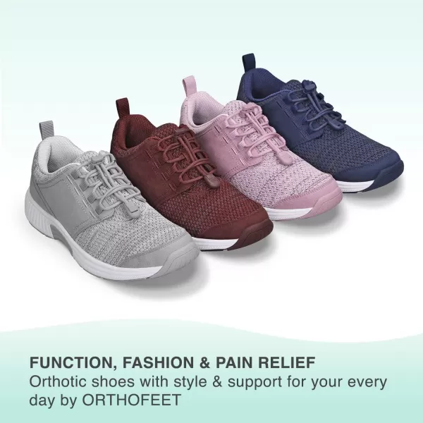 Orthofeet Women's Orthopedic Knit Francis No-Tie Sneakers