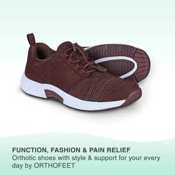 Orthofeet Women's Orthopedic Knit Francis No-Tie Sneakers