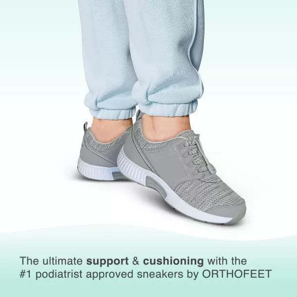 Orthofeet Women's Orthopedic Knit Francis No-Tie Sneakers