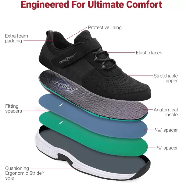 Orthofeet Women's Orthopedic Knit Joelle Sneakers