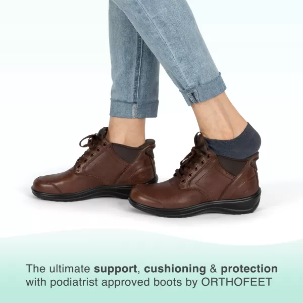 Orthofeet Women's Orthopedic Leather Hands-Free Rosel Boot