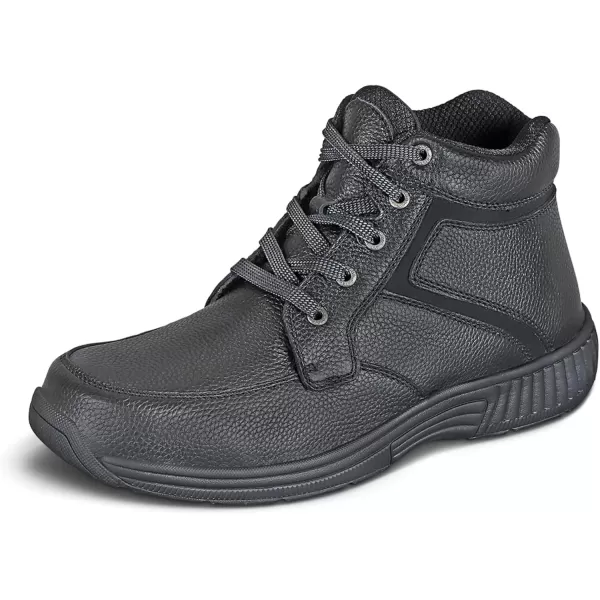 imageOrthofeet Mens Orthopedic Leather Highline LaceUp BootsBlack