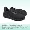 imageOrthofeet Mens Orthopedic Knit Yari HandsFree SneakersBlackBlack