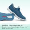 imageOrthofeet Mens Orthopedic Knit Yari HandsFree SneakersBlue