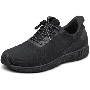 imageOrthofeet Mens Orthopedic Knit Yari HandsFree SneakersBlackBlack