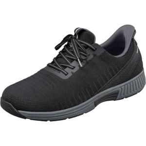 imageOrthofeet Mens Orthopedic Knit Yari HandsFree SneakersBlackGrey