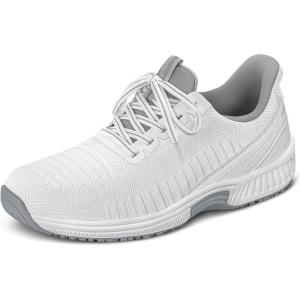 imageOrthofeet Mens Orthopedic Knit Yari HandsFree SneakersWhite