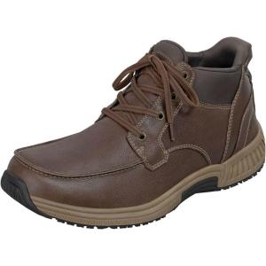 imageOrthofeet Mens Orthopedic Leather Verno HandsFree BootBrown