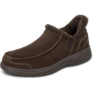 imageOrthofeet Mens Orthopedic Leather Vito HandsFree SlipperChocolate