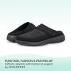 imageOrthofeet Mens Orthopedic Stretch Knit Hudson SlippersBlack