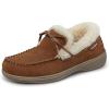 imageOrthofeet Mens Orthopedic Faux Fur Lined Tuscany SlippersBrown