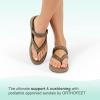 imageOrthofeet Womens Orthopedic Fabric Gaya Flip Flop SandalsBrown