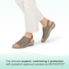 imageOrthofeet Womens Orthopedic Leather Hazel SandalsTaupe