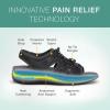 imageOrthofeet Womens Orthopedic Stretchable Maui SandalsBlack