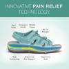 imageOrthofeet Womens Orthopedic Stretchable Maui SandalsTurquoise