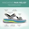 imageOrthofeet Womens Orthopedic WaterFriendly Lake SandalsGrey