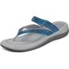 imageOrthofeet Womens Orthopedic Fabric Gaya Flip Flop SandalsBlue