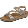 imageOrthopedic Womens Orthopedic Leather Chloe SandalsPlatinum Metallic