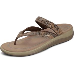 imageOrthofeet Womens Orthopedic Fabric Gaya Flip Flop SandalsBrown