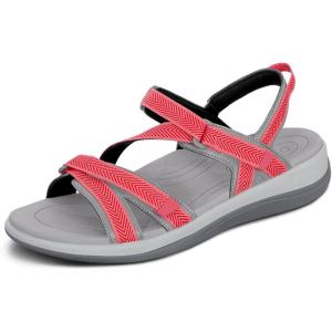 imageOrthofeet Womens Orthopedic WaterFriendly Lake SandalsRed