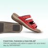 imageOrthofeet Womens Orthopedic Stretchable Slide Sahara SandalsRed