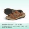 imageOrthofeet Womens Orthopedic Stretchable Slide Sahara SandalsTan