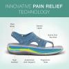 imageOrthofeet Womens Orthopedic Knit Lyra SandalsBlue