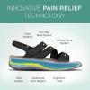 imageOrthofeet Womens Orthopedic Leather Adjustable Naxos SandalsBlack