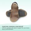 imageOrthofeet Womens Orthopedic Leather Adjustable Naxos SandalsBrown