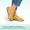 imageOrthofeet Womens Orthopedic Leather Adjustable Naxos SandalsYellow