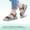 imageOrthofeet Womens Orthopedic Leather Hydra SandalsBlue