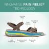 imageOrthofeet Womens Orthopedic Leather Hydra SandalsBrown