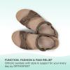 imageOrthofeet Womens Orthopedic Leather Hydra SandalsBrown